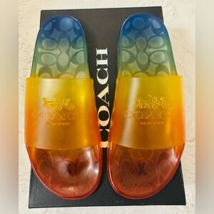 Coach Multicolor Slide Sandals